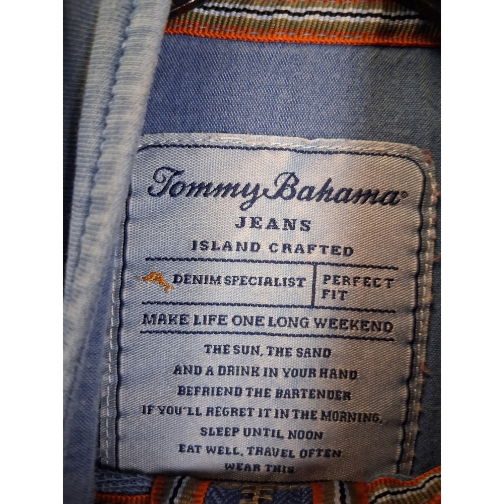 Tommy Bahama Mens Jacket M Blue Knit 1/4 Zip University San Diego Resort Casual - Picture 5 of 8